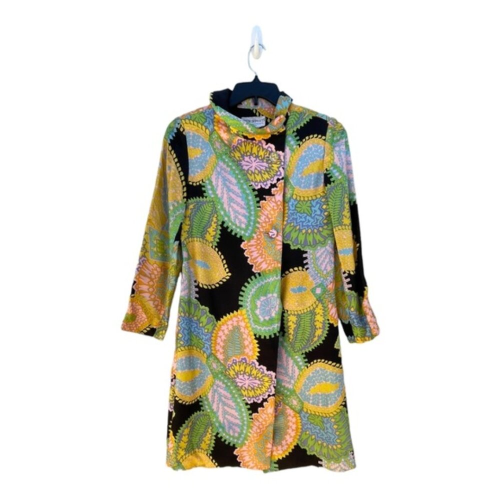 Arkin Imports British Crown Colony Hong Kong Silk Topper Coat Size 10 VTG